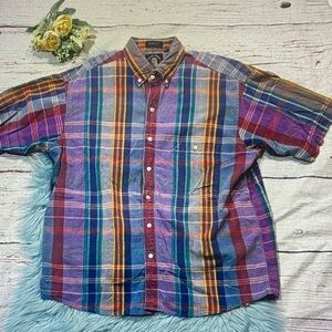 Gant Multicolor Plaid Short-Sleeve Button-Down Shirt